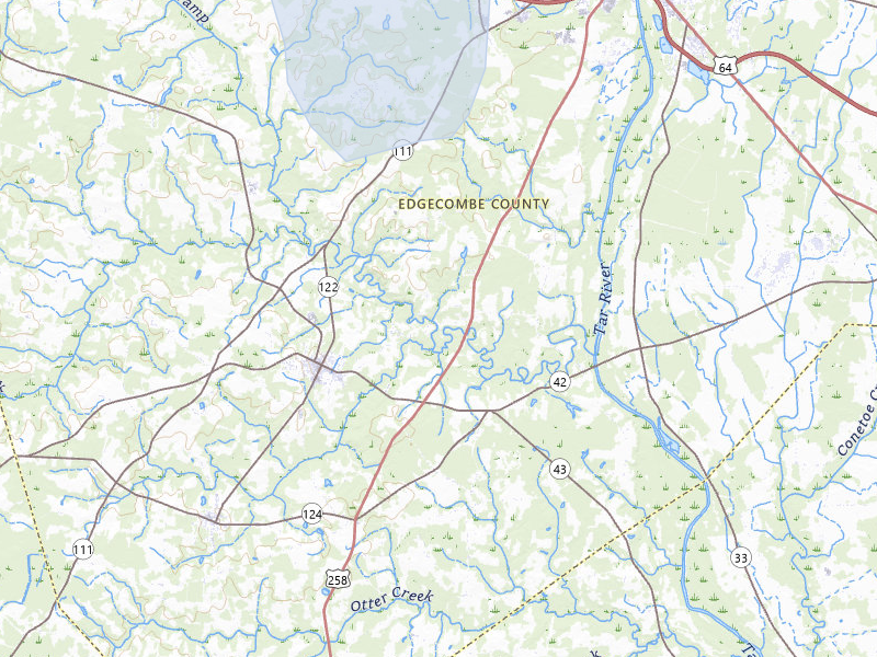 NEXRAD radar-signature map of the hail over Pinetops, NC