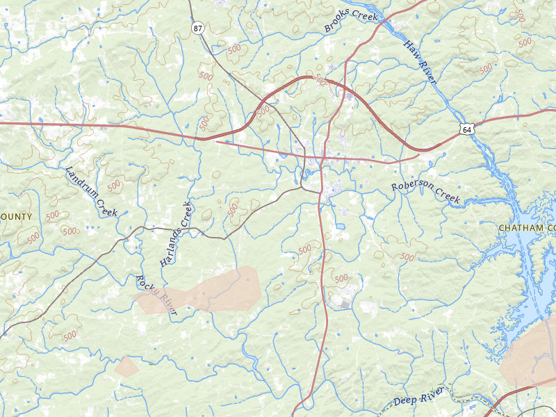 Radar-estimated hail-size map of the storm over Pittsboro, NC on Aug 20, 2026