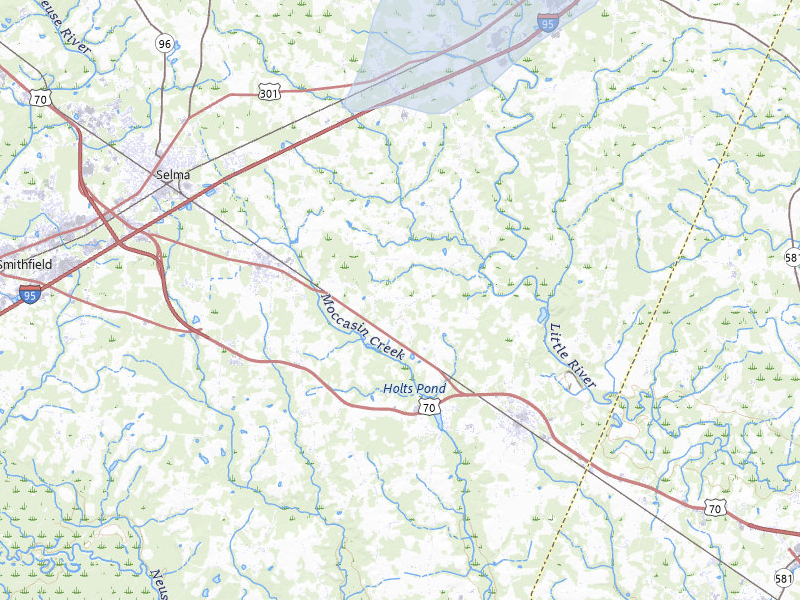 NEXRAD radar-signature map of the hail storm over Princeton, NC on Aug 3, 2026