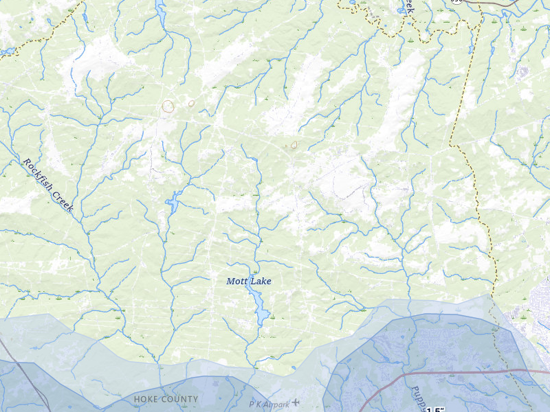 NEXRAD radar-signature map of the hail storm over Raeford, NC on Aug 21, 2026
