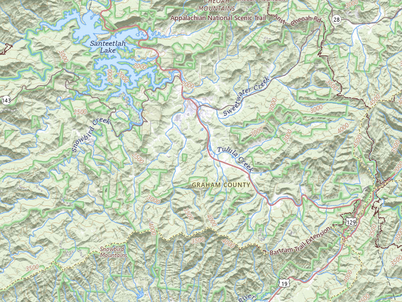 Radar-estimated hail-size map of the storm over Robbinsville, NC on Mar 21, 2026