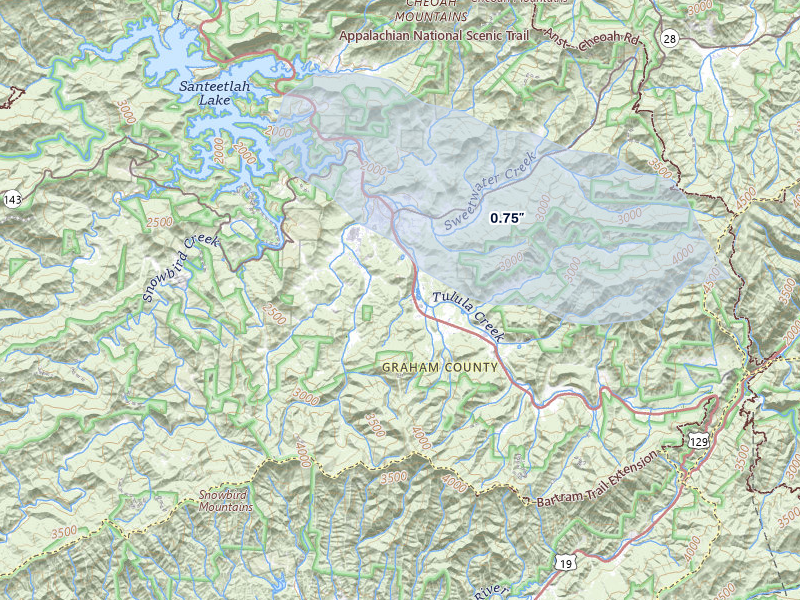 NEXRAD radar-signature map of the hail storm over Robbinsville, NC on Mar 21, 2026