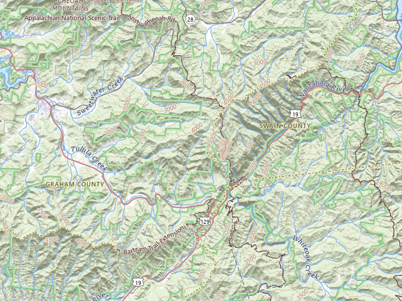 Radar-estimated hail-size map of the storm over Robbinsville, NC on Aug 4, 2026