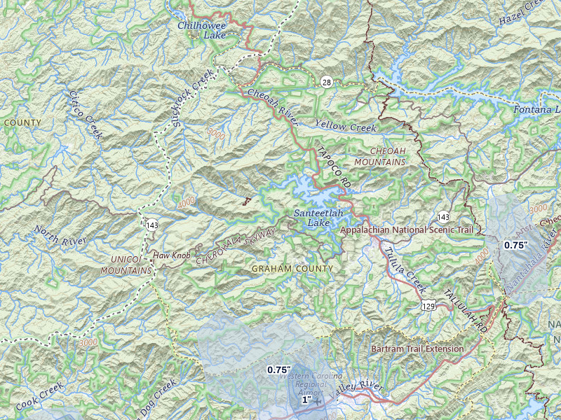 NEXRAD radar-signature map of the hail storm over Robbinsville, NC on Aug 4, 2026