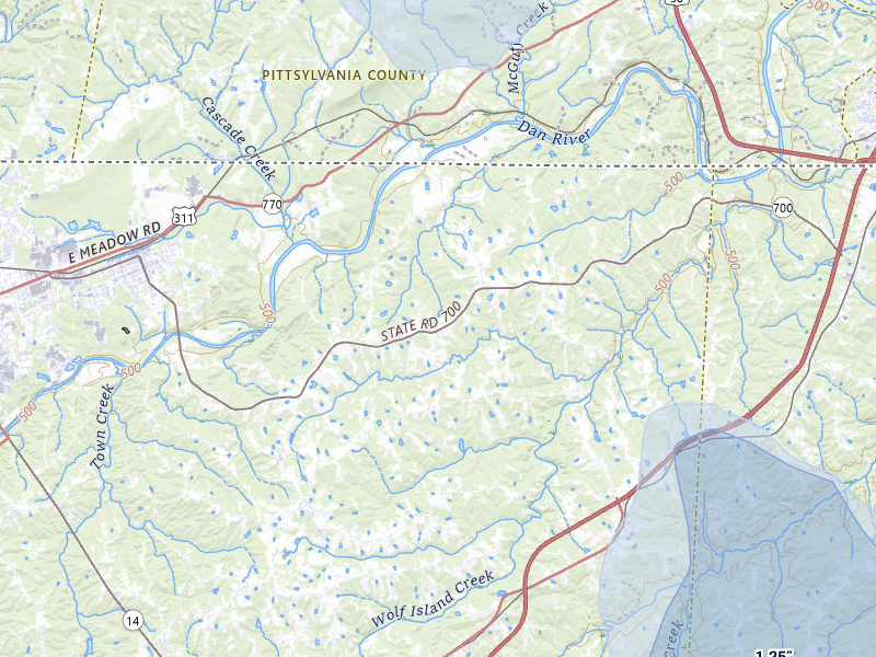 NEXRAD radar-signature map of the hail storm over Ruffin, NC on Jul 8, 2026