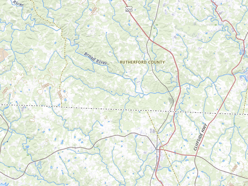 Radar-estimated hail-size map of the storm over Rutherfordton, NC on Jul 12, 2026