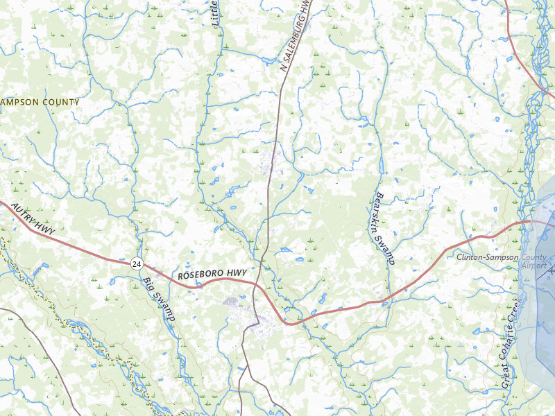 NEXRAD radar-signature map of the hail over Salemburg, NC