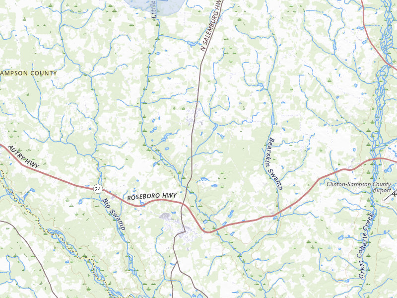 NEXRAD radar-signature map of the hail over Salemburg, NC