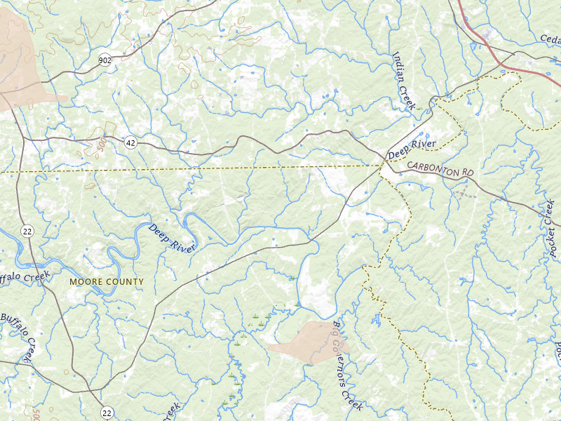 Radar-estimated hail-size map of the storm over Sanford, NC on May 27, 2026