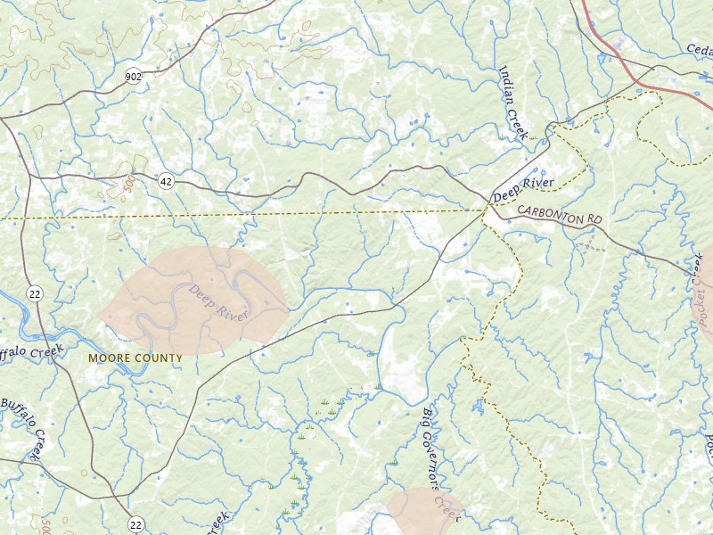 Radar-estimated hail-size map of the storm over Sanford, NC