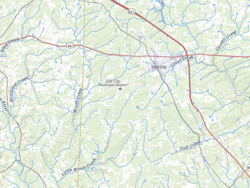 Radar-estimated hail-size map of the storm over Siler City, NC on May 27, 2026
