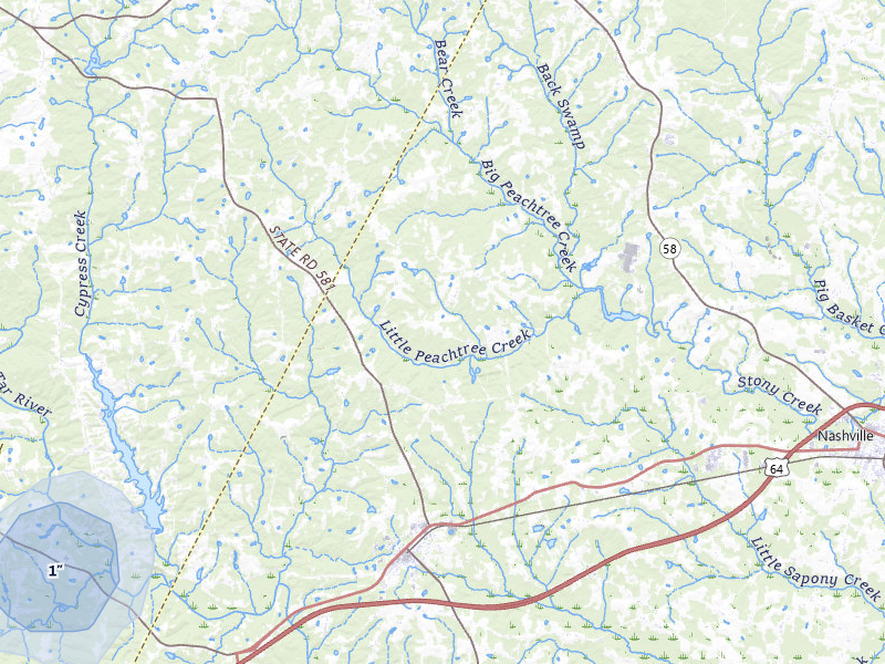 NEXRAD radar-signature map of the hail storm over Spring Hope, NC on Jul 6, 2026