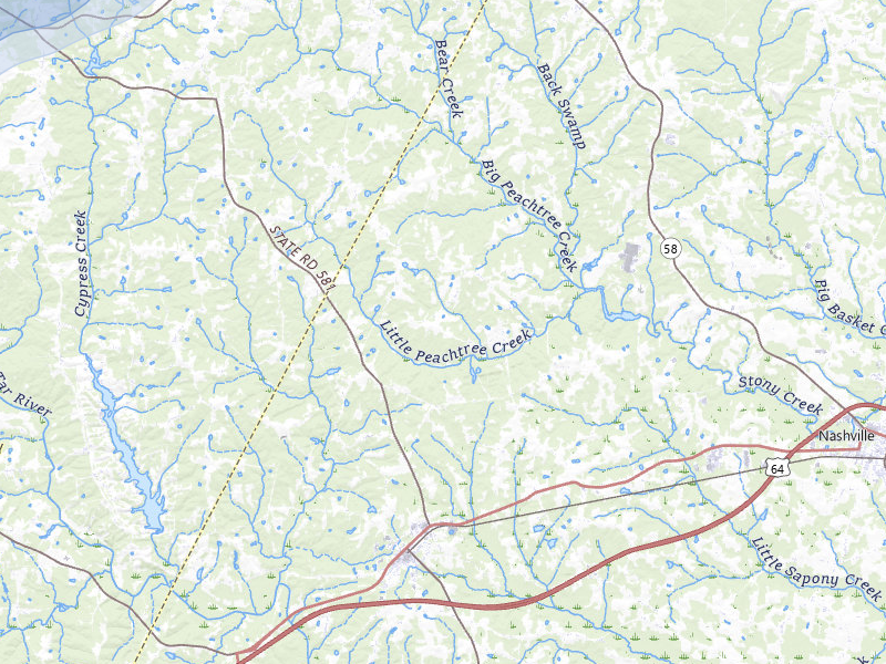 NEXRAD radar-signature map of the hail storm over Spring Hope, NC on Jul 8, 2026