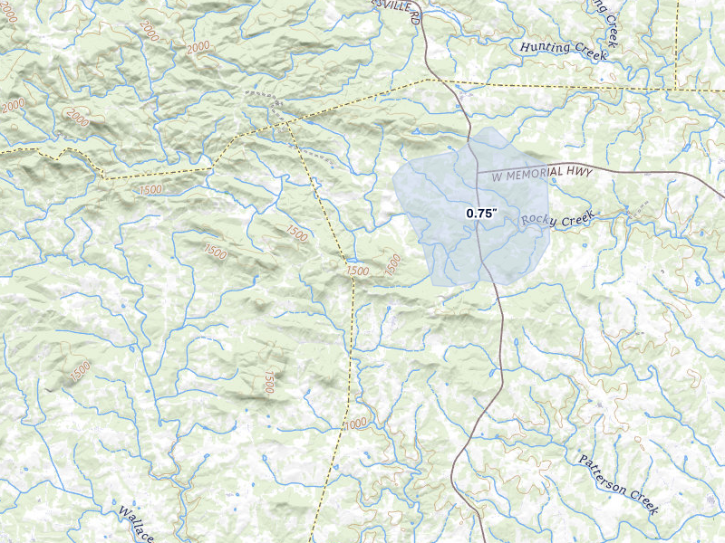 NEXRAD radar-signature map of the hail storm over Statesville, NC on Jun 26, 2026