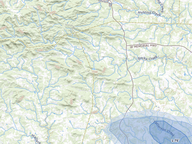 NEXRAD radar-signature map of the hail storm over Statesville, NC on Jun 27, 2026