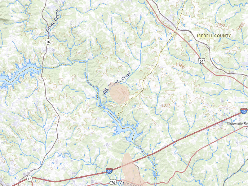 Radar-estimated hail-size map of the storm over Stony Point, NC