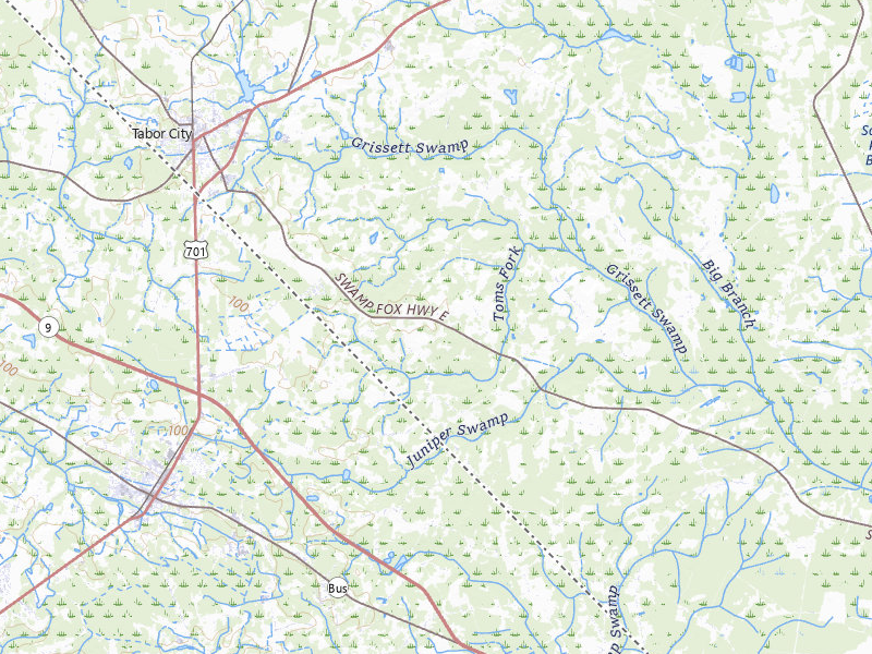 Radar-estimated hail-size map of the storm over Tabor City, NC