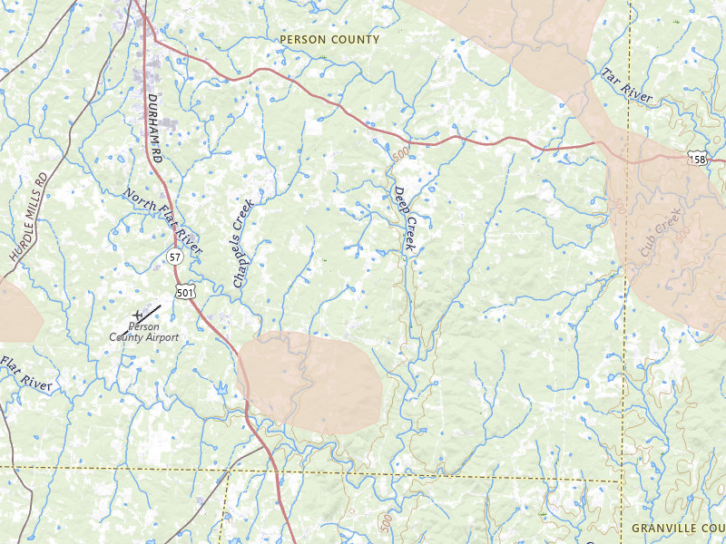 Radar-estimated hail-size map of the storm over Timberlake, NC