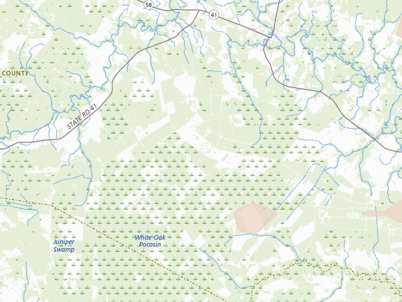 Radar-estimated hail-size map of the storm over Trenton, NC on Jun 27, 2026