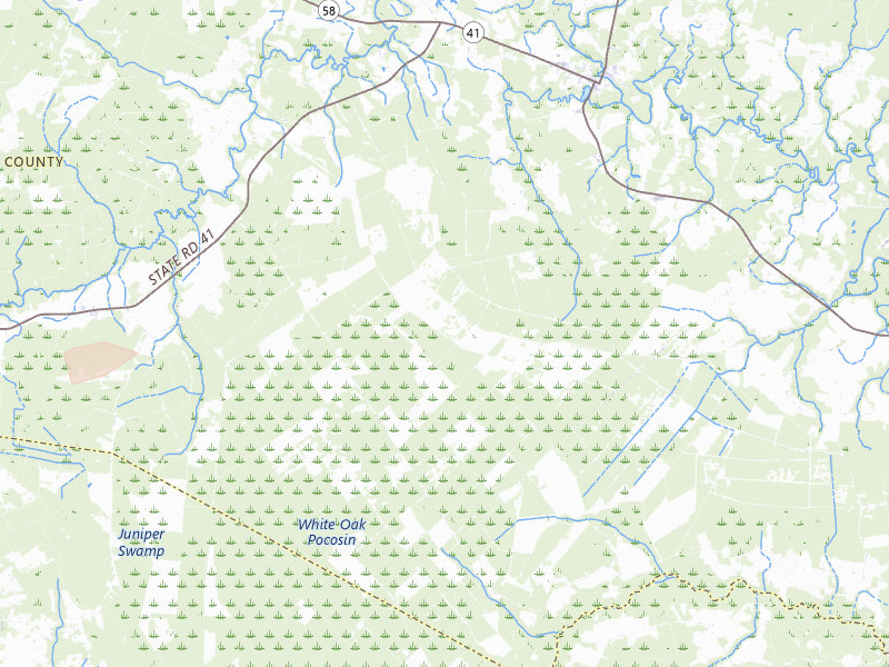 Radar-estimated hail-size map of the storm over Trenton, NC on Jul 19, 2026