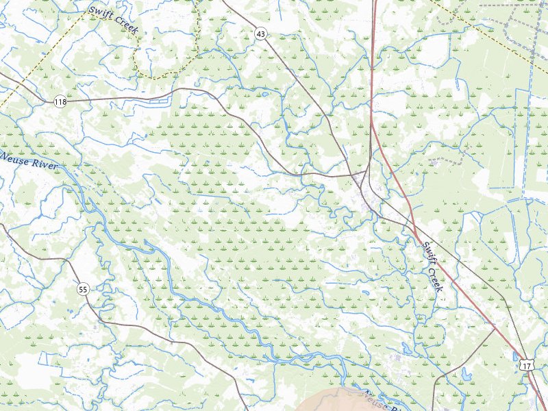 Radar-estimated hail-size map of the storm over Vanceboro, NC