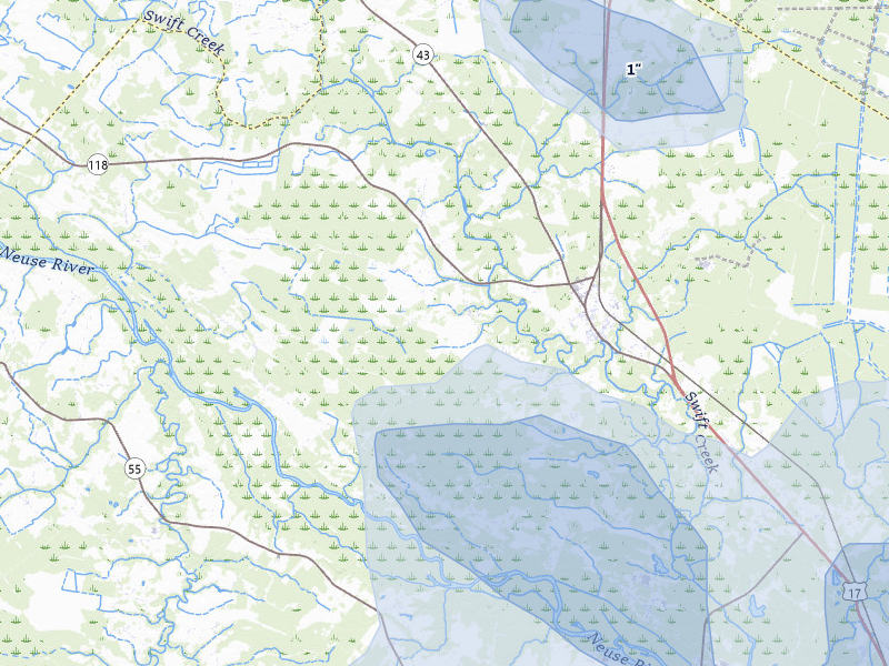 NEXRAD radar-signature map of the hail storm over Vanceboro, NC on Jun 27, 2026