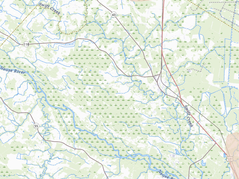 Radar-estimated hail-size map of the storm over Vanceboro, NC on Jul 8, 2026
