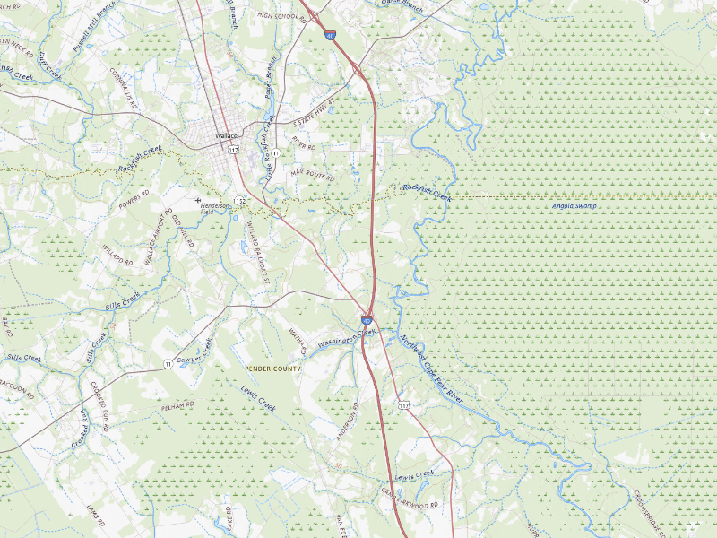 NEXRAD radar-signature map of the hail storm over Wallace, NC on Aug 21, 2026