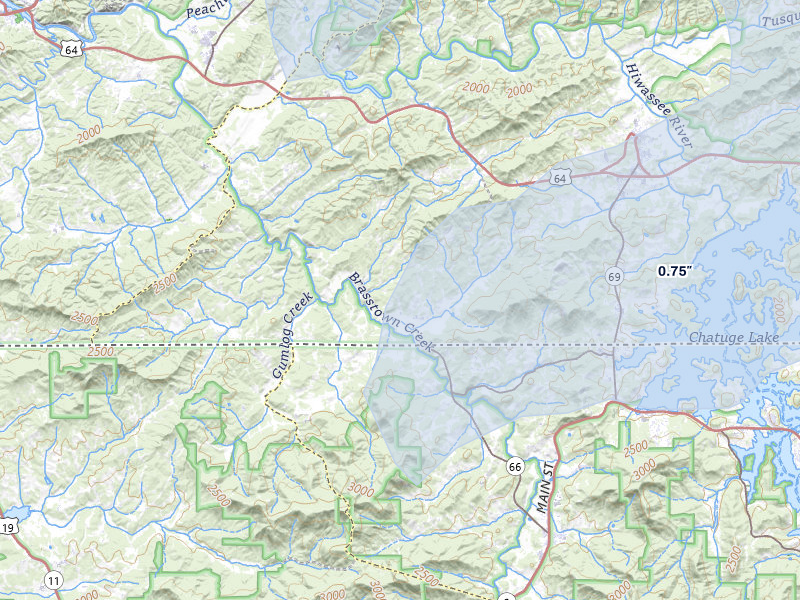 NEXRAD radar-signature map of the hail storm over Warne, NC on Jul 28, 2026