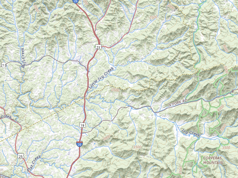 Radar-estimated hail-size map of the storm over Weaverville, NC