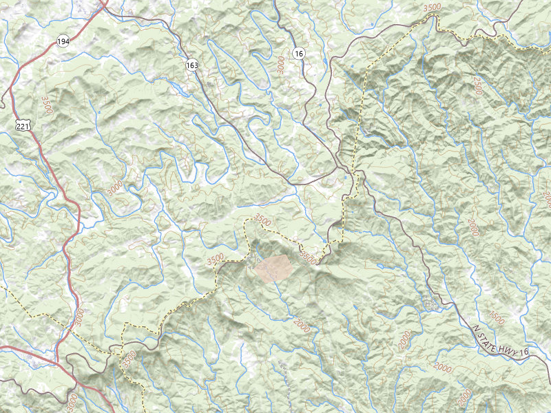 Radar-estimated hail-size map of the storm over West Jefferson, NC on Jun 18, 2026