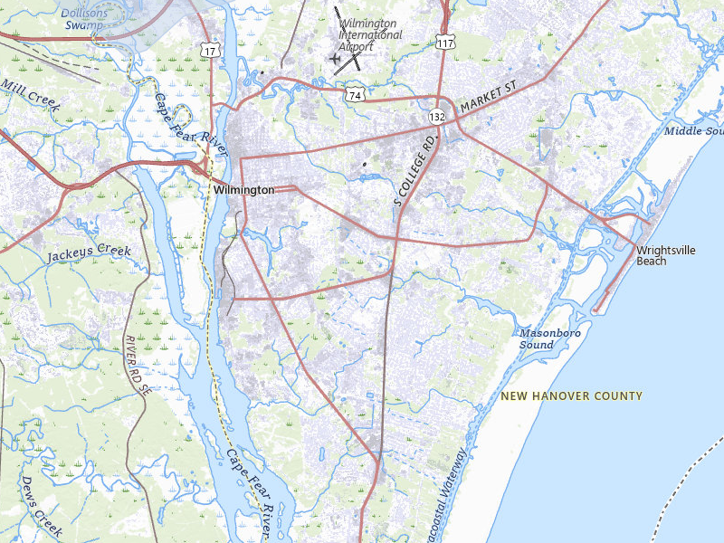 NEXRAD radar-signature map of the hail storm over Wilmington, NC on Jul 12, 2026