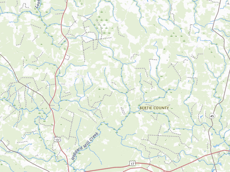Radar-estimated hail-size map of the storm over Windsor, NC on Jun 12, 2026