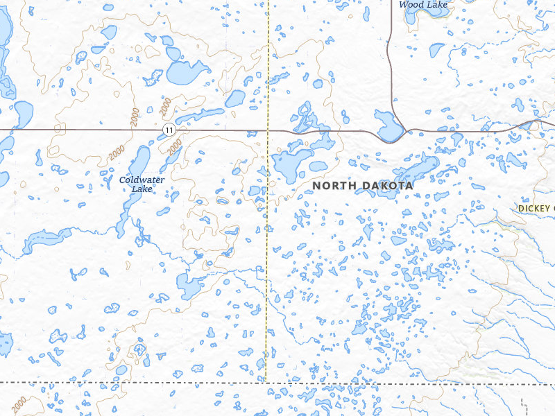 Radar-estimated hail-size map of the storm over Ashley, ND on Jun 9, 2026