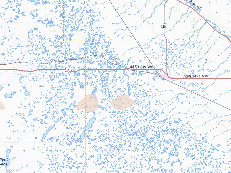 Radar-estimated hail-size map of the storm over Berthold, ND