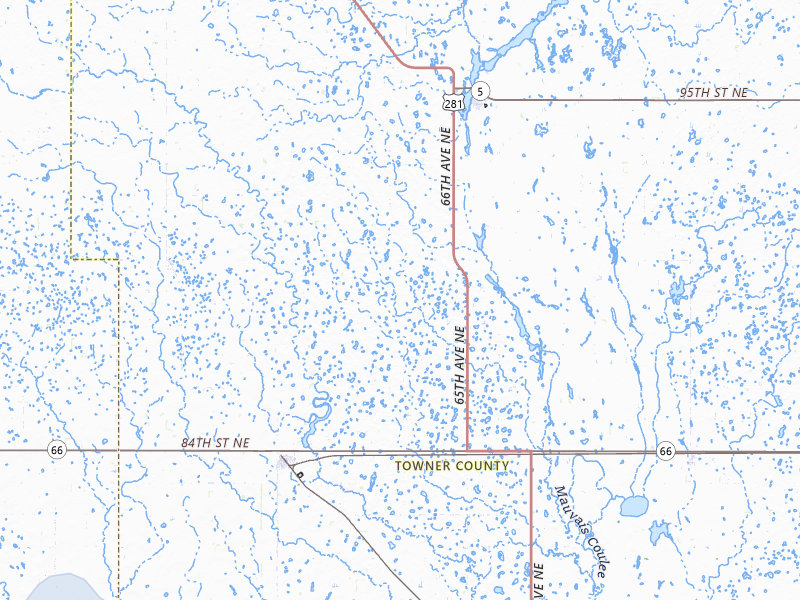 NEXRAD radar-signature map of the hail storm over Bisbee, ND on Jun 9, 2026