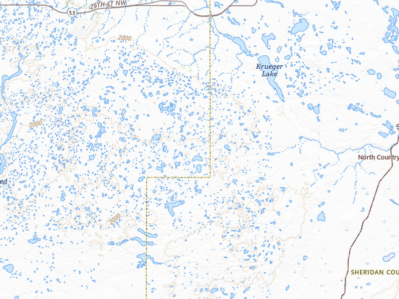 NEXRAD radar-signature map of the hail storm over Butte, ND on Jun 9, 2026