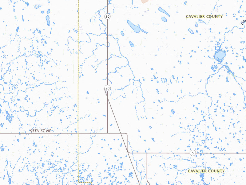 Radar-estimated hail-size map of the storm over Calvin, ND on Jun 29, 2026