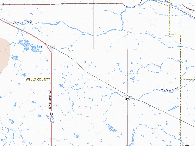 Radar-estimated hail-size map of the storm over Cathay, ND on Jun 2, 2026