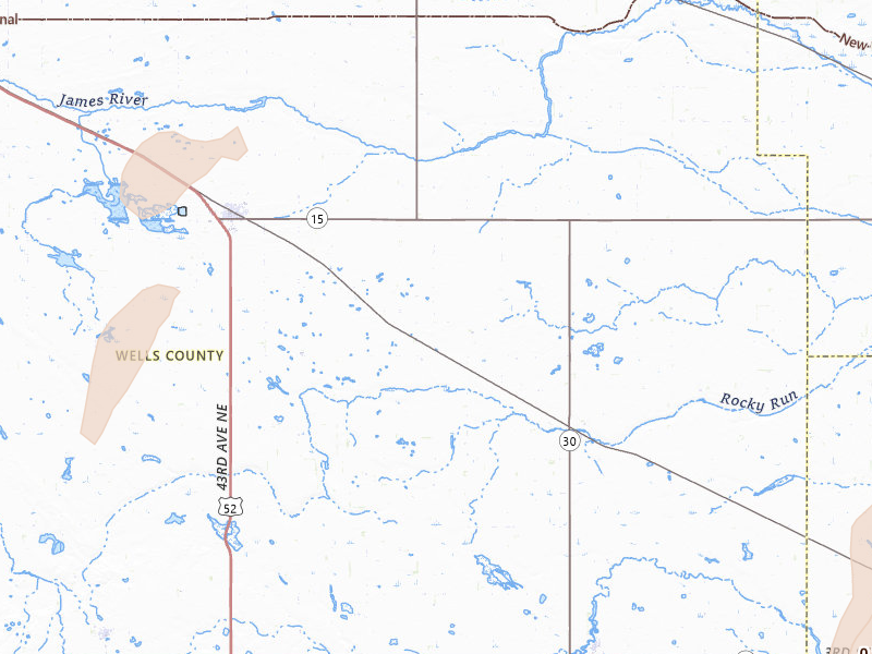 Radar-estimated hail-size map of the storm over Cathay, ND on Jun 29, 2026