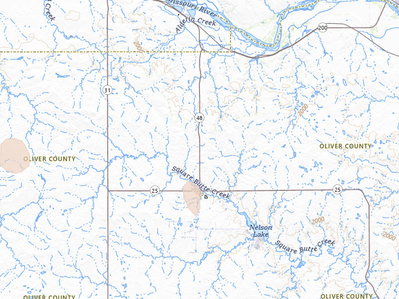 Radar-estimated hail-size map of the storm over Center, ND on Jun 27, 2026