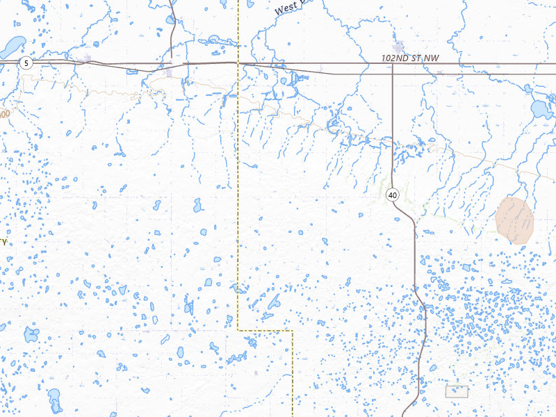 Radar-estimated hail-size map of the storm over Columbus, ND on Jun 16, 2026
