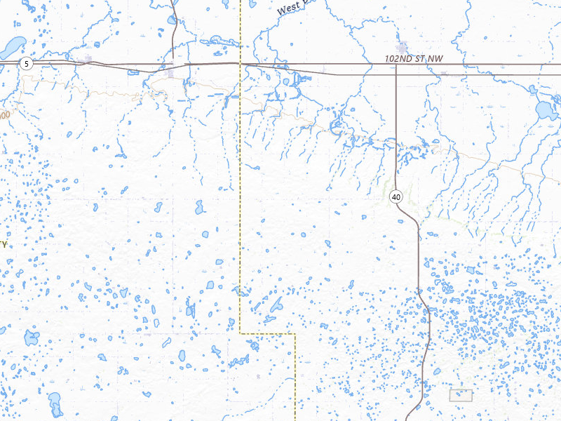 Radar-estimated hail-size map of the storm over Columbus, ND on Jul 5, 2026