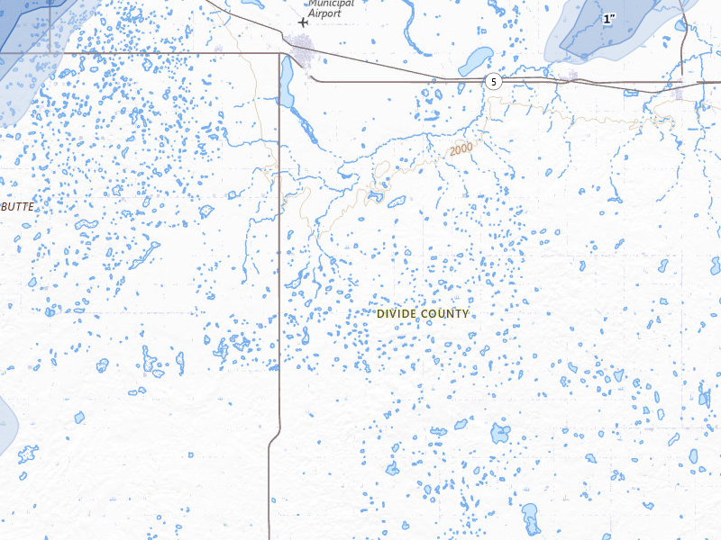 NEXRAD radar-signature map of the hail storm over Crosby, ND on Jun 6, 2026
