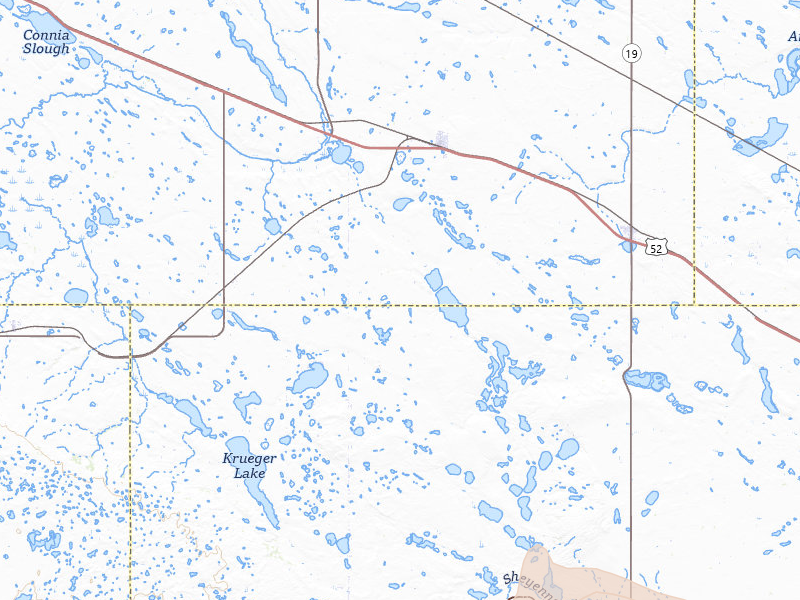 Radar-estimated hail-size map of the storm over Drake, ND on Jul 9, 2026