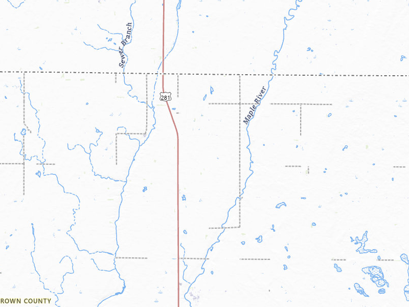 Radar-estimated hail-size map of the storm over Ellendale, ND on Jul 19, 2026