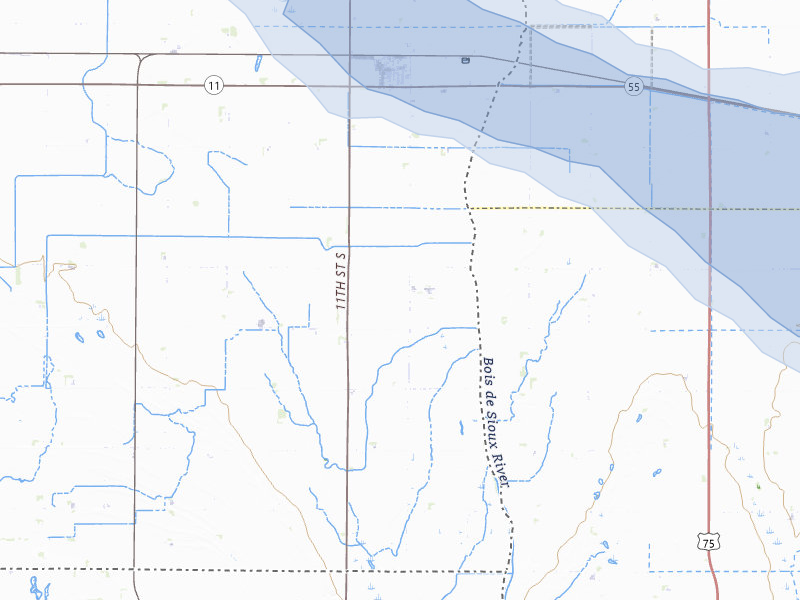 NEXRAD radar-signature map of the hail storm over Fairmount, ND on Jul 6, 2026