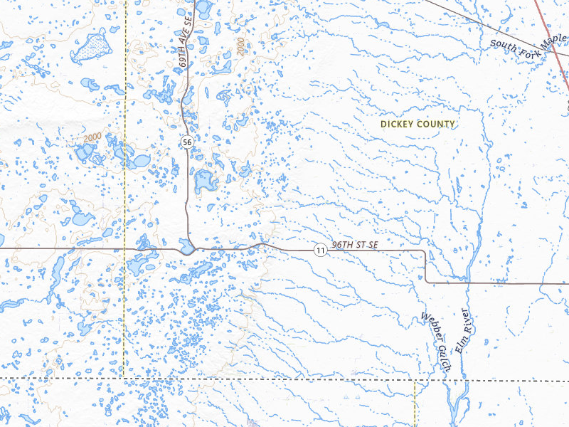 Radar-estimated hail-size map of the storm over Forbes, ND on Jun 3, 2026
