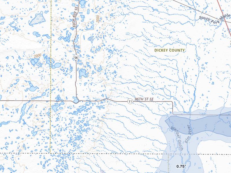 NEXRAD radar-signature map of the hail storm over Forbes, ND on Jun 3, 2026