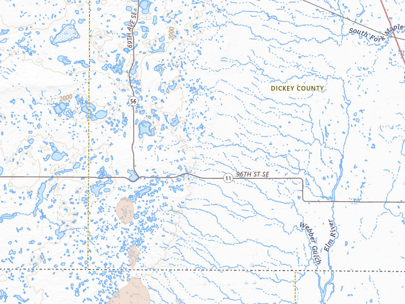 Radar-estimated hail-size map of the storm over Forbes, ND on Jun 27, 2026